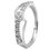 Classy White CZ Silver Finger Ring-FRL093