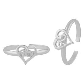 Heartiest Silver Toe Ring-TR399