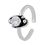 Fab White Zircon Silver Toe Ring-TRMX050