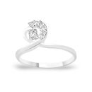Splendid White Zircon Silver Finger Ring-FRL068, 12