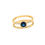 Halo Blue Sapphire Stone Diamond Finger ring-RRI01005