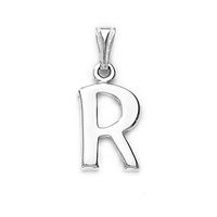 Alphabet 'R' Silver Pendant-PD115