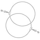 Interlinked Floral Charms Silver Anklets-ANK070