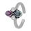 Multi Zircon Silver Toe Ring- TRMX055