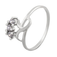 Lovely Zircon Silver Finger Ring-FRL058, 12