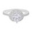 Majestic White Zircon Silver Ring-FRL129
