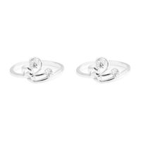 Interwined Silver Toe Ring-TOER076