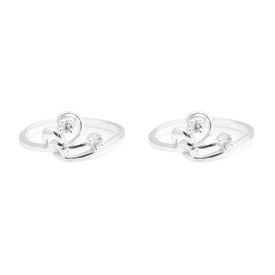 Interwined Silver Toe Ring-TOER076