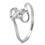 Marvelous White CZ Silver Finger Ring-FRL091