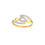 Ovate Diamond & Gold Ring-RRI01175