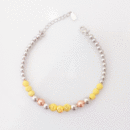 Chic multicolor beads silver kada-BNG050