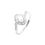 Oval Shape CZ Silver Finger Ring-FRL116