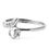 Classy White CZ Silver Finger Ring-FRL090
