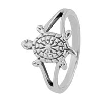 Tortoise Sterling Silver Finger Ring-FRL144, 16