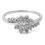 Stunning Flower CZ Silver Ring-FRL094