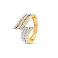 Curvilinear Diamond Finger Ring-RRI00717, 18 kt, vvs-gh, 12