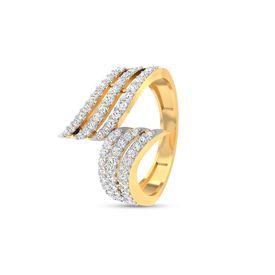 Curvilinear Diamond Finger Ring-RRI00717