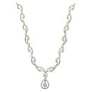 Swirl Diamond Necklace-RBN0042, 18 kt, vvs-gh