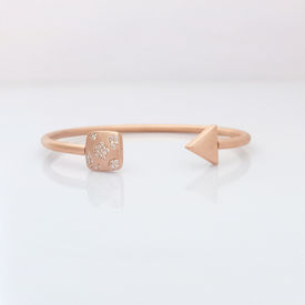 Rose Gold CZ Openable Silver Kada-BNG052