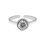 Round CZ Silver Toe Ring-TRMX002