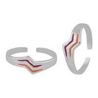 Lines Silver Toe Ring-TRMX090