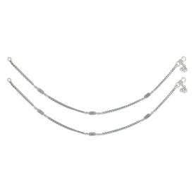 Traditional Vibes Silver Anklets-ANK103