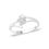 White Zircon Silver Finger Ring-FRL064