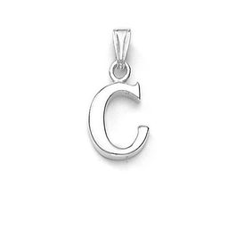 Alphabet  C  Silver Pendant-PD125