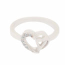 Two Hearts Silver Finger Ring-FRL205, 12