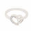 Two Hearts Silver Finger Ring-FRL205