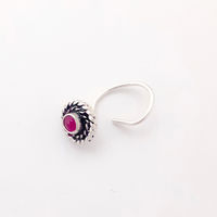Twisted Spiral Pink Nose Pin-NP001