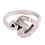 Marble Touch Heart Silver Ring-FRL187