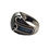 Oval Black Onyx Oxidised Silver Ring-FRL151