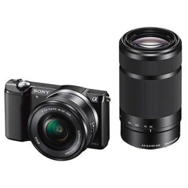 Sony ILCE-5000Y Digital Camera (with SELP1650 & SEL55210 Lens),  black