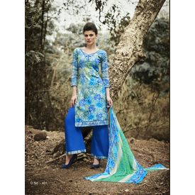 Ramp Collection Vol 4 Designer Salwar Suit Unstitched Blue, blue, cambric