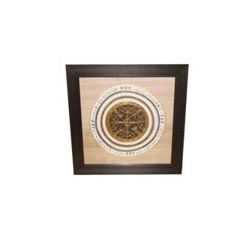 Aakriti Arts Handcrafted Dhokra Warli Wall Frame with Glass 15x15 inch, black, 15x15 
