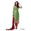 Jhumari Collection Salwar Suit Unstitched Green, green, top- chiffon bottom- santoon dupatta- nazneen inner- american