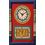 Aakriti Arts WALL CLOCK WITH GLASS, red blue, 15x10  g