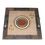 Aakriti Arts Tray Dhokra Warli with Glass in Silk, wooden frame, 13x13