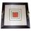 Aakriti Arts Tray Dhokra Warli with Glass in Silk, black frame, 15x15
