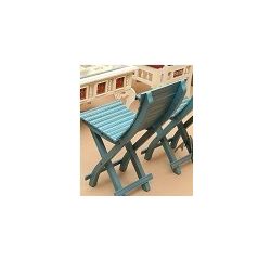 Aakriti Arts Sofa Chair Single Teak Wood Blue, blue, 14 x12 x28  inch