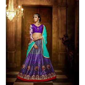 Klaur Collection Designer Lehengas Purple, purple, bangalore silk