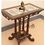 Aakriti Arts Table Teak Wood with Dhokra Brass Work and Warli Art, wooden brown