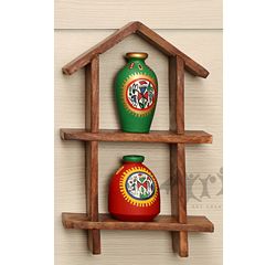 Wooden Sheesham Wall Decor Frame 2HS with out Pots, wooden, 9.5x6x2