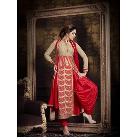 Akiraa Collection Vol 5 Designer Salwar Suit Unstitched Red, red, georgette