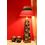 Handpainted Black Gold Wooden Lamp 14 inch with 13 inch Shade by Aakriti Arts, black and gold, 14 