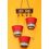 Aakriti Arts Lamp Shade Light Hanging Red and Gold Set of 3, red/gold