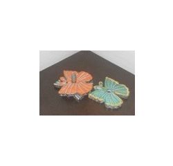 Aakriti Arts Handcrafted Coaster Butter Fly Multicolor, multicolor, 4x4  