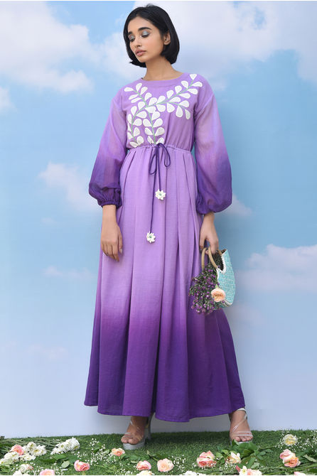PURPLE LUPIN MAXI DRESS, purple, s