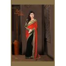 Kmozi New Arrivals Designeer Saree Online, black and red
